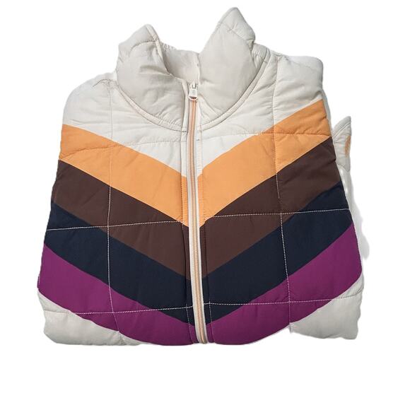 FP Movement x Hatch Cream Chevron Insulated Jacket Front Pockets Medium (8-10) - Picture 12 of 12
